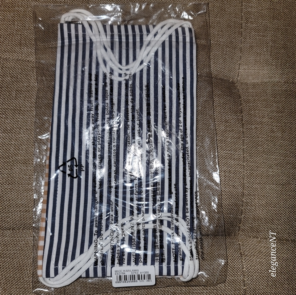Jcrew Nautica themed 3 Pack  Striped Face Mask NWT